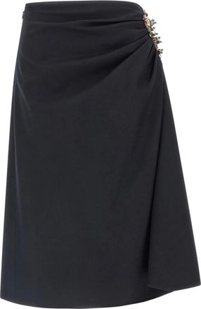 Dries Van Noten Rokken, Dames, Blauw, L, Wol, Sovora Midi Rok