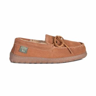 Cloud Nine Womens Moccasin Indoor-Outdoor Slippers In Chestnut