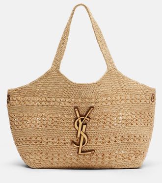 Saint Laurent Shopper Icare Medium in rafia