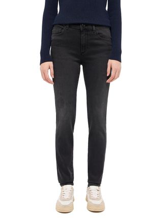 Mustang Slim-fit-Jeans MUSTANG Damen Style Shelby Slim, Damen, Gr. 26, L&auml;nge 34, schwarz (803 schwarz), Denim/Jeans, 91% Baumwolle, 7% Polyester, 2% Elasthan,