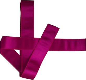 Dolce & Gabbana Satin Lint Taille Riem - Dames - Riemen - Roze - ONE Size - Satijn - Accessoires
