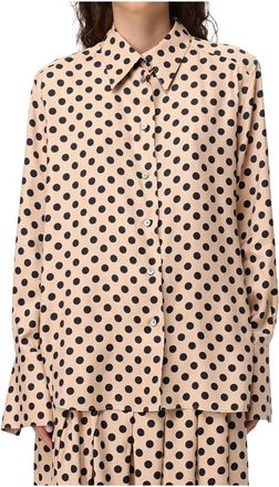 Paul Smith Camicia Pois - Dames - Blouses & Shirts - Beige - Maat: XS Zijde