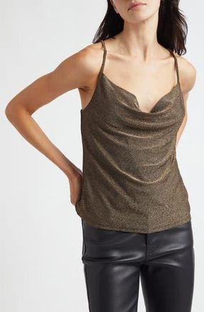 Ramy Brook Carla Metallic Cowl Neck Camisole in Gold Knit at Nordstrom Rack, Size Medium