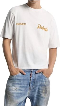 Dsquared2 Hombre, Camisetas, Blanco, Talla: S