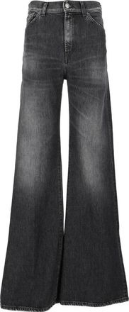 Dondup Pantalone Amber - Dames - Flared Jeans - Zwart - W31 - Katoen - Jeans