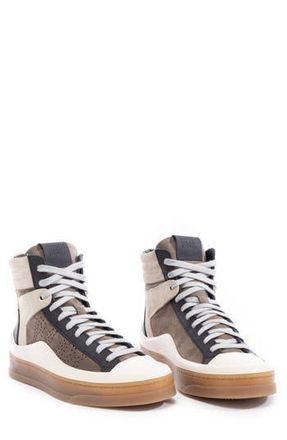 P448 Rail High Top Sneaker in Brown/Beige at Nordstrom Rack, Size 8-8.5 Us/40 Eu