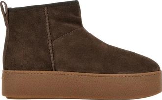 Hogan Stijlvolle Enkellaarzen met Lichtgewicht Zool - Dames - Winterlaarzen - Bruin - 40 EU - Su&egrave;de - Schoenen