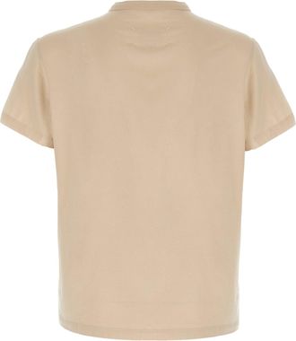 Maison Margiela Embroidered Logo T-Shirt - Beige