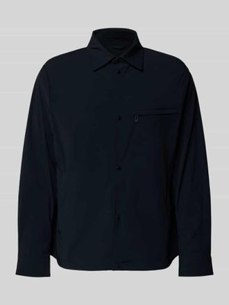 A|X Armani Exchange Blouson mit Kentkragen und Brusttasche in Dunkelblau, Gr&ouml;&szlig;e XXL