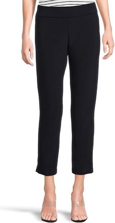 Krazy Larry Pull On Microfiber Ankle Pants Womens Casual Pants Navy : 12 27, Elastane/Polyester