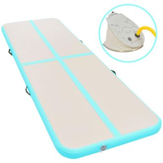 vidaXL Esterilla Inflable De Gimnasia Y Bomba 300x100x10 Cm Pvc Verde Vidaxl