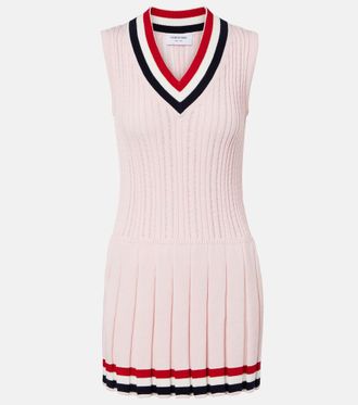 Thom Browne Pleated cotton minidress