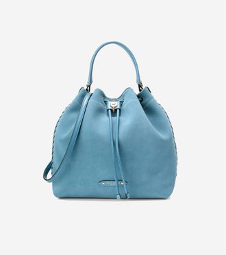 Cole Haan Womens Isabella Bucket Bag - Medium Blue
