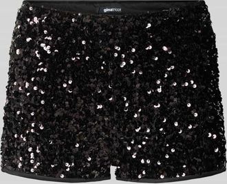 Gina Tricot Shorts mit Pailletten Modell Sequin in Black, Größe XL