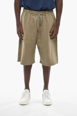 Off-white Shorts STITCH SKATE in Felpa con Elastico in Vita Off-White