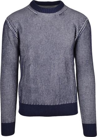 Add Maglione Girocollo - Heren - Ronde hals truien - Blauw - M - Wol - Truien & Vesten