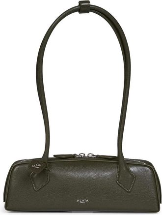 Alaia Le Teckel Small - Dames - Schoudertassen - Groen - ONE Size - Leer - Tassen