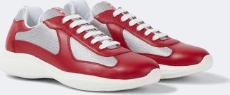 Prada Americas Cup leather-trimmed sneakers