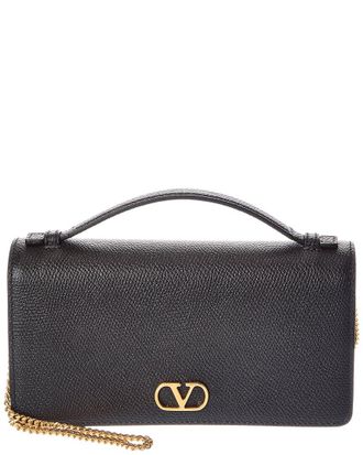 Valentino Vlogo Signature Leather Wallet On Chain