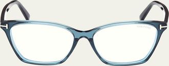 Tom Ford Blue Blocking Acetate Cat-Eye Glasses