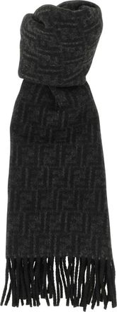 Fendi FF Sjaal - Heren - Wintersjaals - Zwart - ONE Size - Wol - Accessoires
