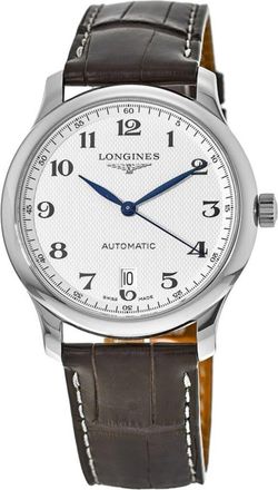 Longines Master Collection Automatic 38.5mm Silver Dial Leather Strap Mens Watch L2.628.4.78.3
