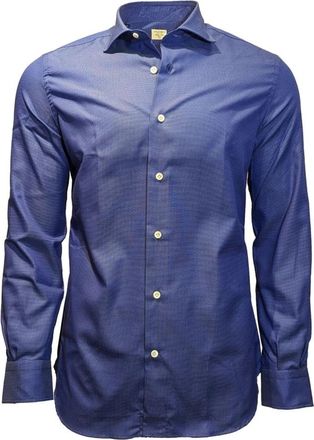 Mazzarelli Casual Shirt - Heren - Casual Overhemden - Blauw - 2XL - Overhemden