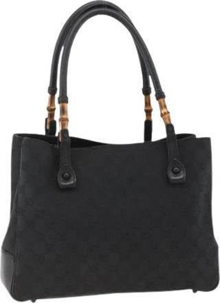 Gucci Pre-owned Handbags, female, Black, Size: ONE SIZE Pre-owned Vintage GG Canvas Hand Bag