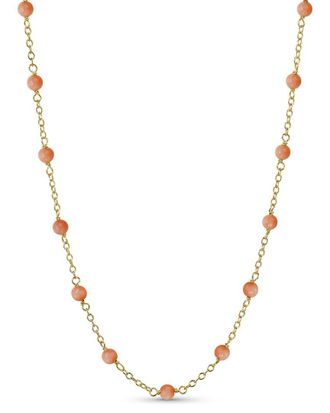 Jewelmak 14K Pink Coral Necklace