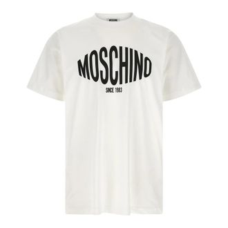 Moschino Logo T-shirt - male - Moschino - T-Shirts - White - XL - Tops