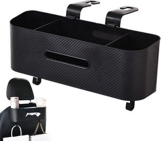No Brand Bolsa Organizadora Para Asiento De Coche - Servilletero Multifuncional - Negro