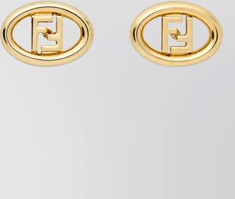 Fendi cutout logo hoop earrings