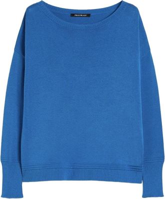 Pennyblack Maglia in Viscosa- Cotone e Seta - Dames - Ronde hals truien - Blauw - M - Katoen - Truien & Vesten