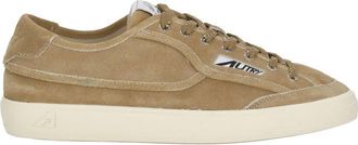 Autry Beige Windscape Low Suede Low-Top Sneakers