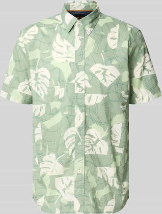 PME Legend Slim Fit Freizeithemd im Allover-Look mit Kentkragen in Hellgruen, Gr&ouml;&szlig;e XXXL