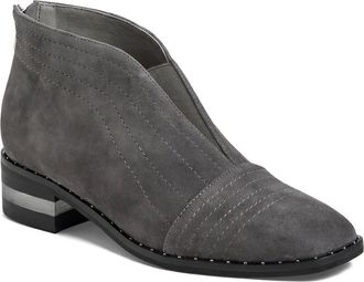 Django & Juliette Faradays Back Zip Boot in Charcoal Black Wr Suede at Nordstrom, Size 39