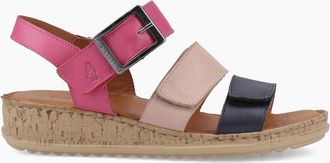Hush Puppies Womens Hush Puppies ELIANA SANDAL Womens Ankle Strap Sandals Bright Pink - Size: 8