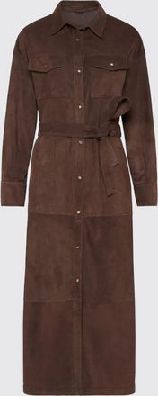 Brunello Cucinelli Abito chemisier Brunello Cucinelli in pelle scamosciata