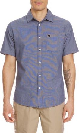 Quiksilver Shoreline Short Sleeve Button-Up Shirt in Authentic Indigo at Nordstrom Rack, Size Medium