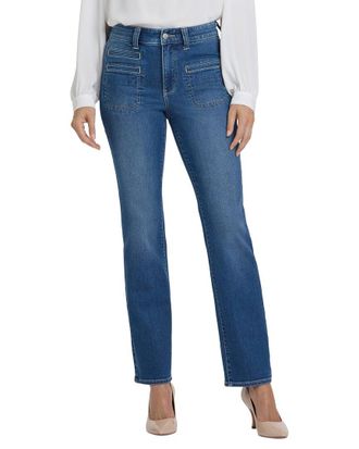 NYDJ Marilyn High-Rise Romantic Indigo Straight Leg Jean