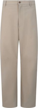 Ferragamo Mens Wide Leg Trousers In Beige