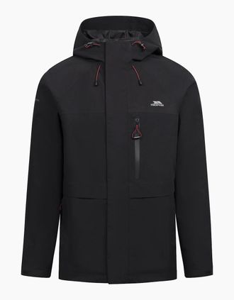 Trespass Mens Trespass Mens Carnish Waterproof Jacket - Black - Size: Regular/34