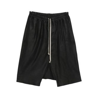 Rick Owens Casual Shorts, male, Black, Size: L Leather Pant