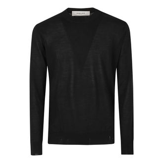 Golden Goose Truien & Vesten, Heren, Zwart, XL, Wol, Regular Knit Crew Neck Merino