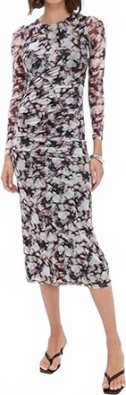 Minkpink Audrey Mesh Midi Dress In Abstract
