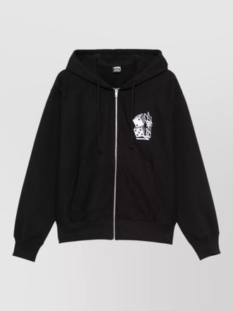 St&uuml;ssy hooded jacket drawstring hood front pockets