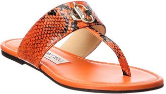Jimmy Choo London JC Snake-Embossed leather Sandal