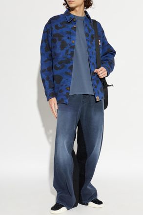 Represent T-shirt With Vintage Effect, Mens, Blue