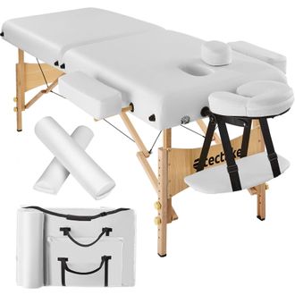 TecTake Massage Table Set Suman in White