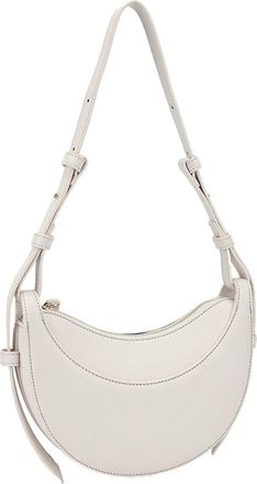 Generic Women Small Crossbody Bag Large Capacity PU Crescent Bag Solid Color Shoulder Bag Adjustable Strap Commuting Bag (White)